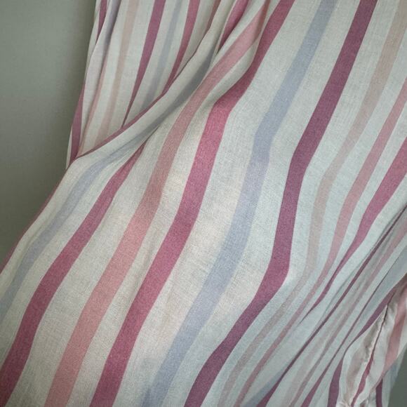 Adrienne Vittadini Women's Top Size 3X Pink White Striped Feminine Barbiecore - Picture 6 of 12